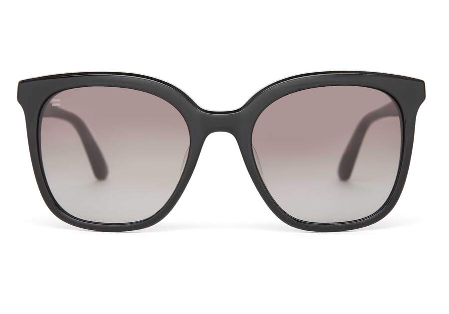 Charmaine Black Handcrafted Sunglasses Front View Opens in a modal