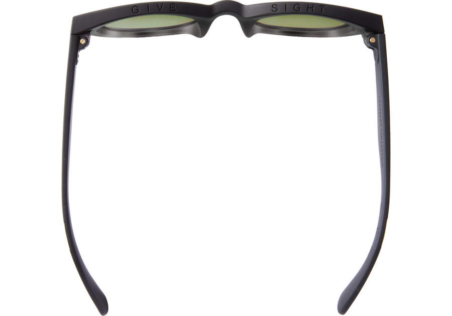 Dalston Black Polarized Traveler Sunglasses Top View Opens in a modal