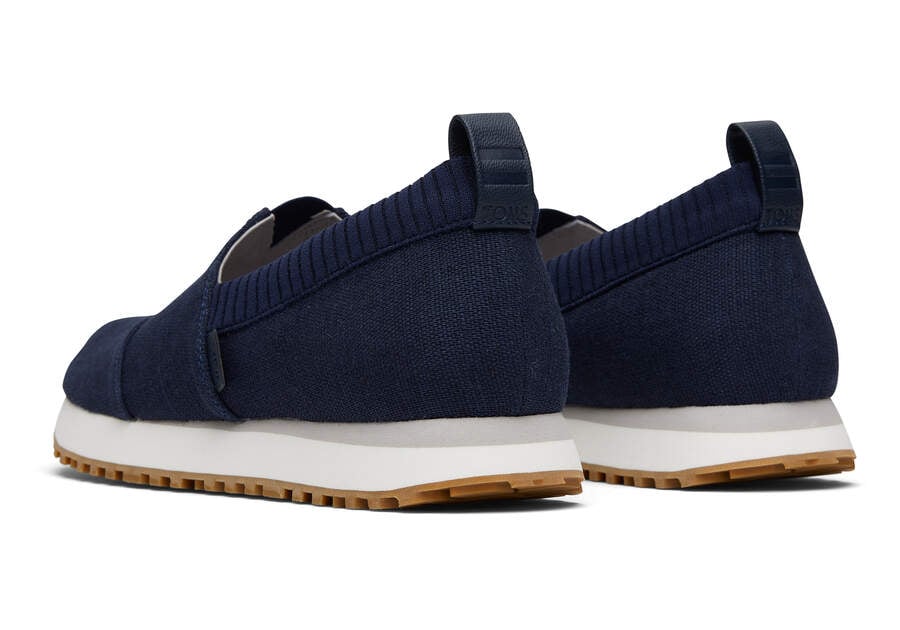 Resident 2.0 Navy Heritage Canvas Sneaker Back View Opens in a modal