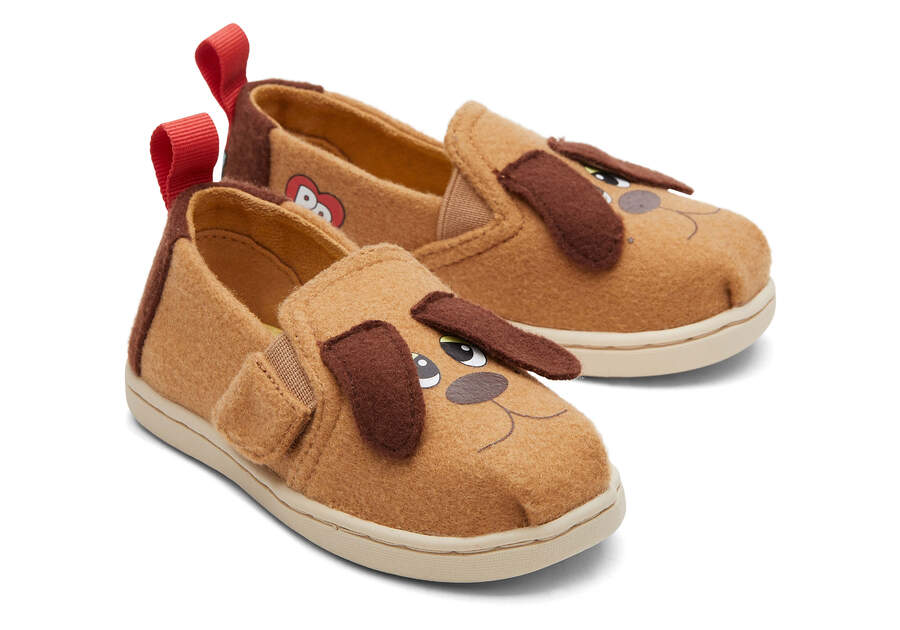 TOMS x Pound Puppies Tiny Alpargata Front View Opens in a modal