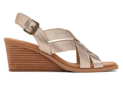 Gracie Gold Leather Wedge Sandal