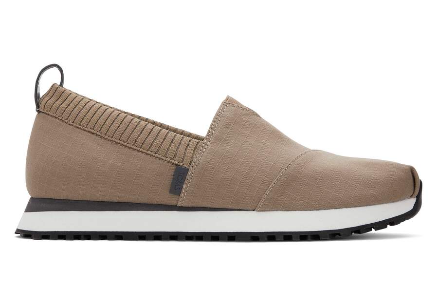 Resident 2.0 Taupe Ripstop Sneaker Side View Opens in a modal