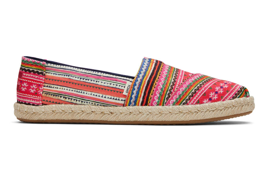 Hmong Tapestry Rope Espadrille Side View
