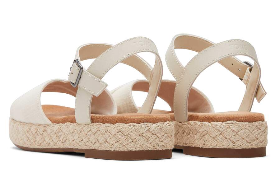 Abby Natural Flatform Espadrille Sandal Back View Opens in a modal