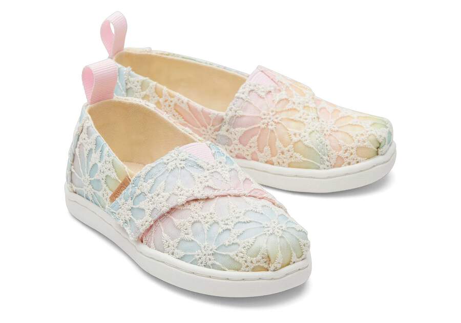 Alpargata Ombre Floral Lace Toddler Shoe Front View Opens in a modal