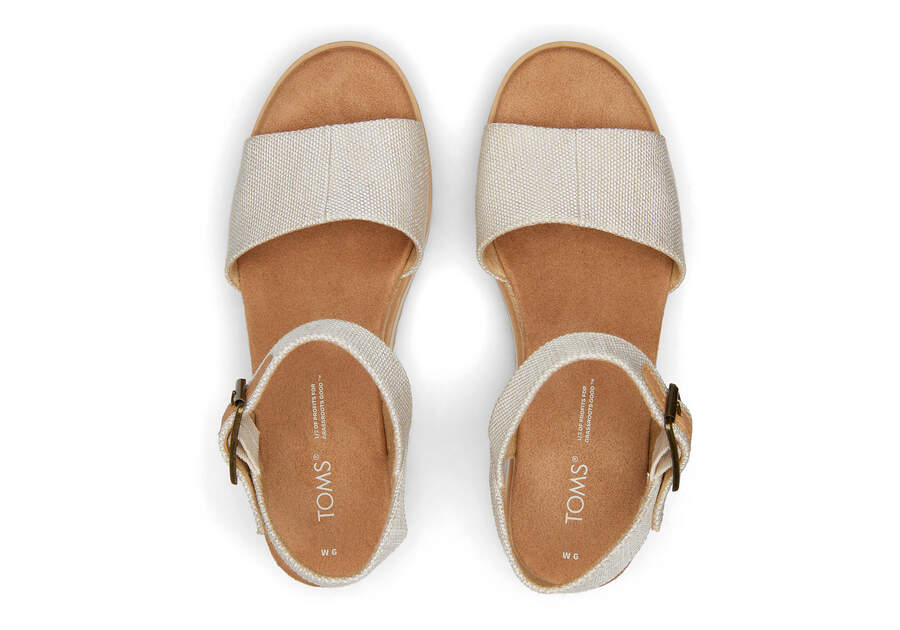 Diana Natural Wedge Sandal Top View Opens in a modal