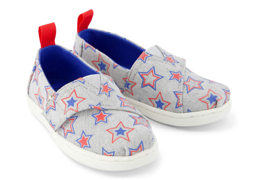 Alpargata Glow in the Dark Stars Toddler Shoe Front View Opens in a modal