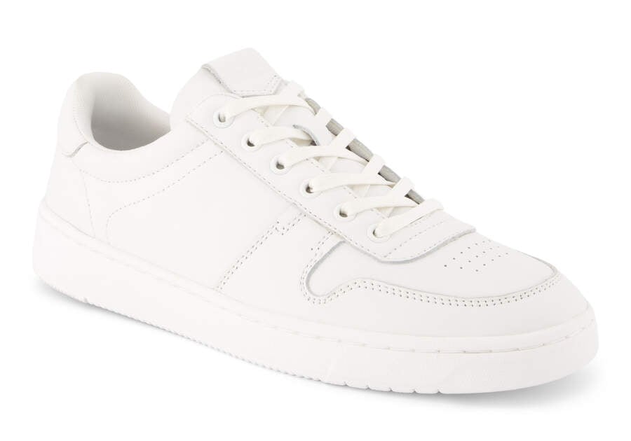 TRVL LITE Court White Leather Sneaker 