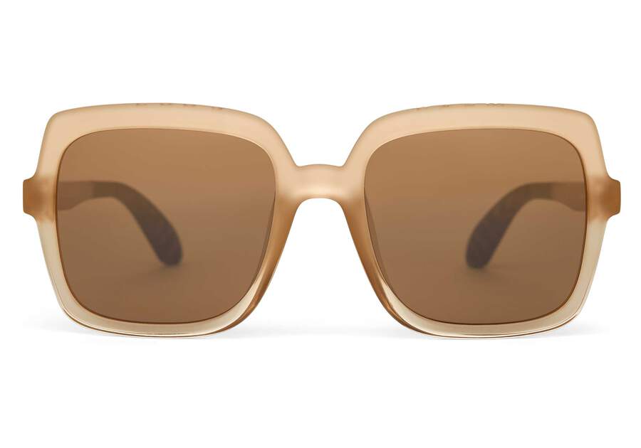 Athena Oatmilk Traveler Sunglasses Front View Opens in a modal