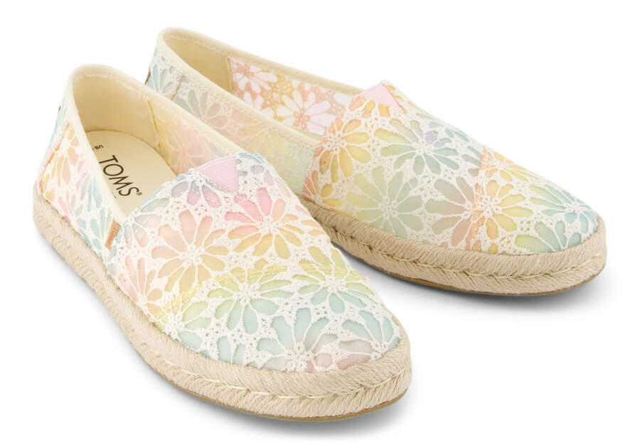 Alpargata Rope 2.0 Ombre Floral Lace Espadrille Front View Opens in a modal
