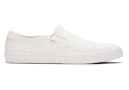 Baja White Canvas Slip On Sneaker
