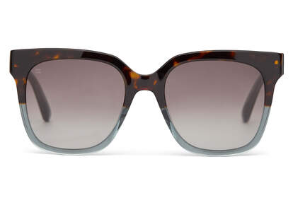 Natasha Tortoise Ocean Grey Fade Handcrafted Sunglasses