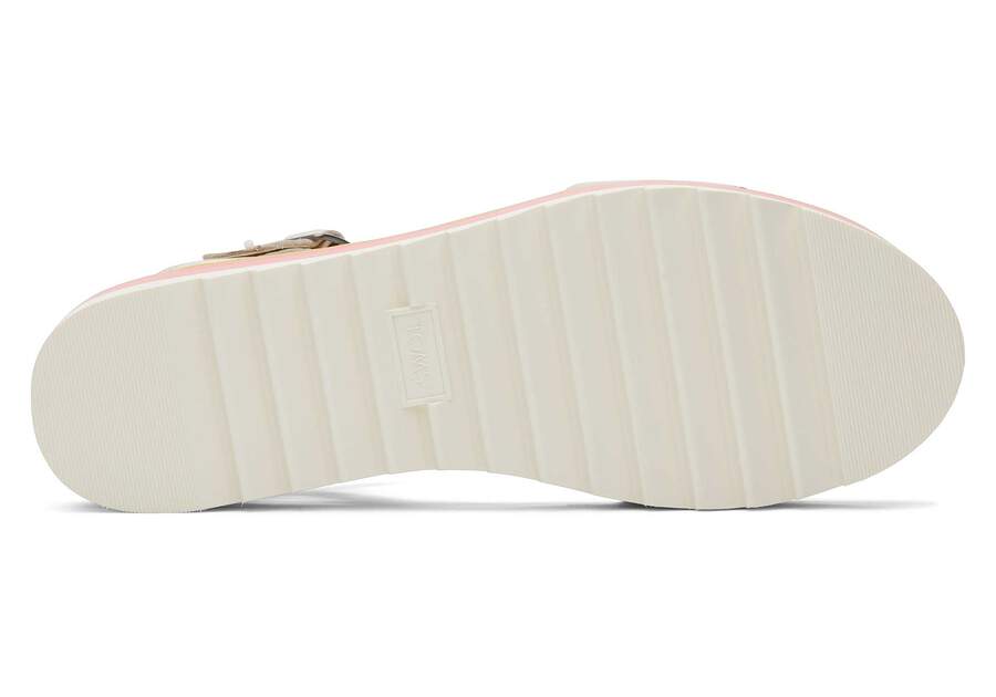 Brynn Cream Leather Platform Sandal Bottom Sole View Opens in a modal