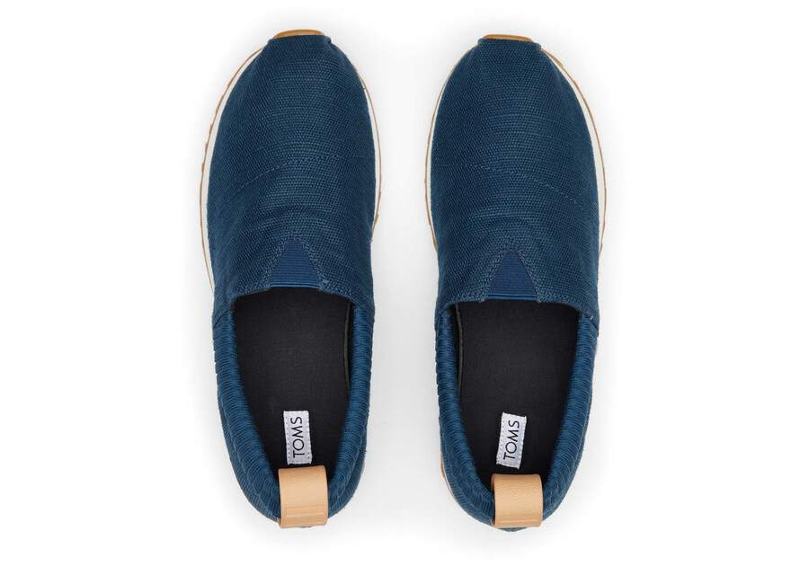 Women's Blue Heritage Canvas Resident Sneakers | TOMS