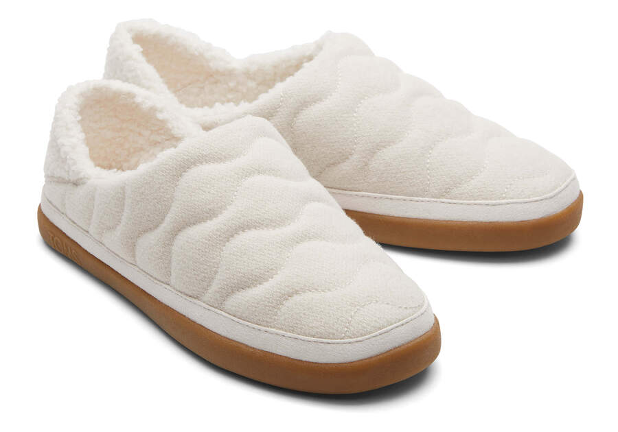 Ezra Light Sand Quilted Convertible Slipper Front View
