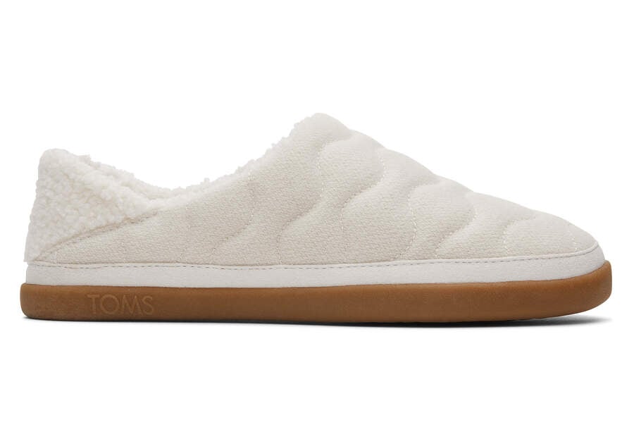 Ezra Light Sand Quilted Convertible Slipper Side View Opens in a modal