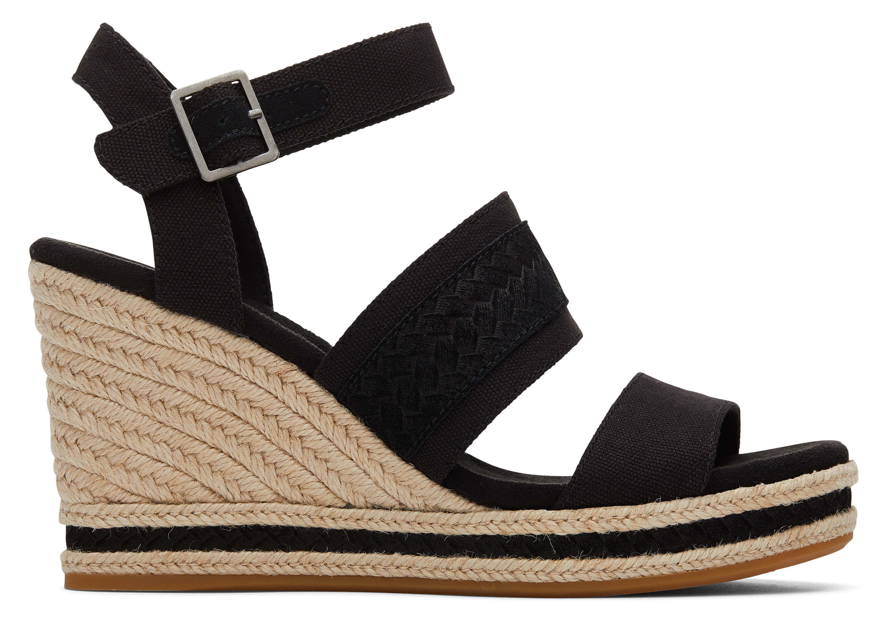 Gabor Karen 22.024.57 Black leather Wedge Sandals