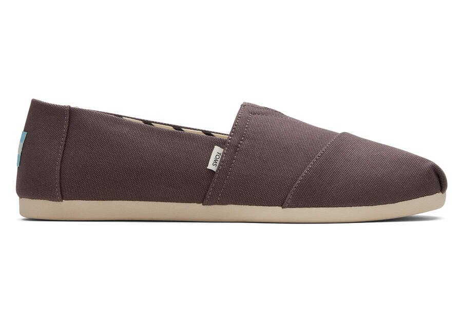 Alpargata Grey Recycled Cotton Canvas Side View Opens in a modal
