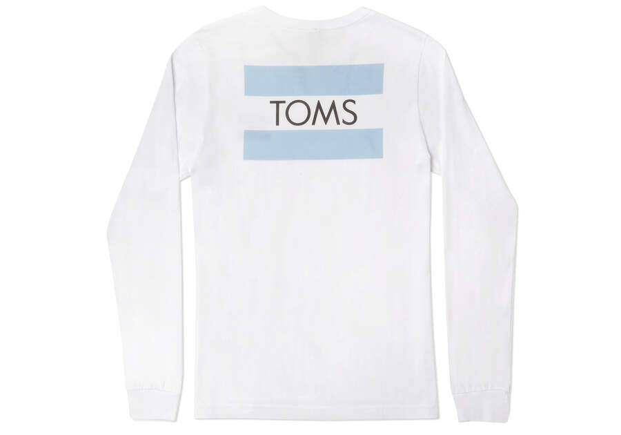 TOMS Logo Long Sleeve Tee Back View Opens in a modal