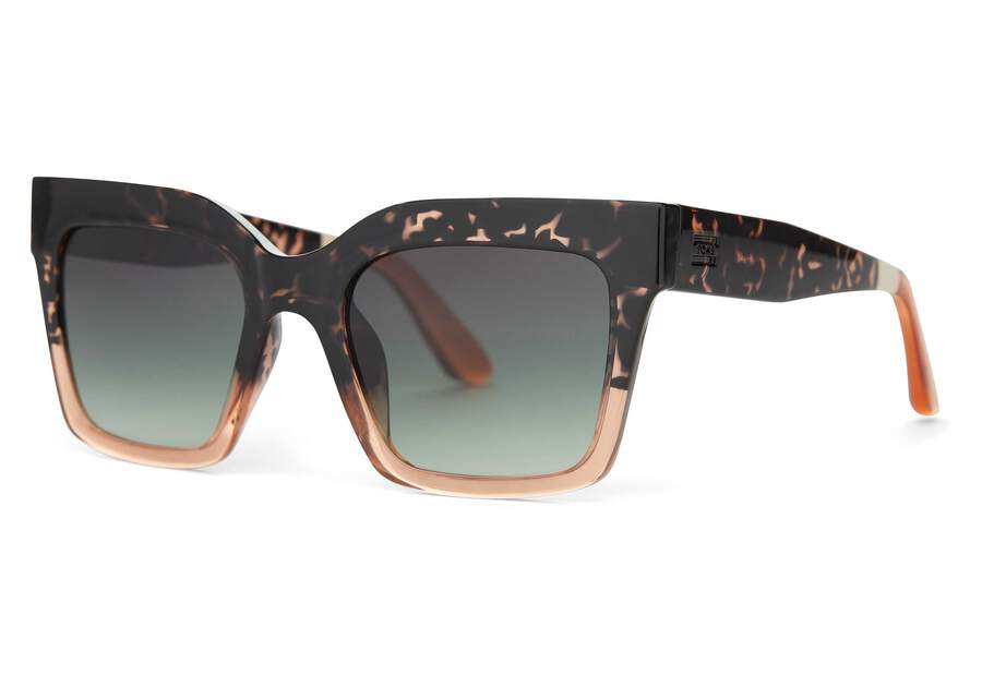 Adelaide Tortoise Apricot Fade Traveler Sunglasses Side View Opens in a modal