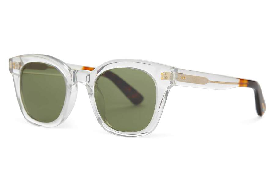 Rome Vintage Crystal Handcrafted Sunglasses Side View Opens in a modal