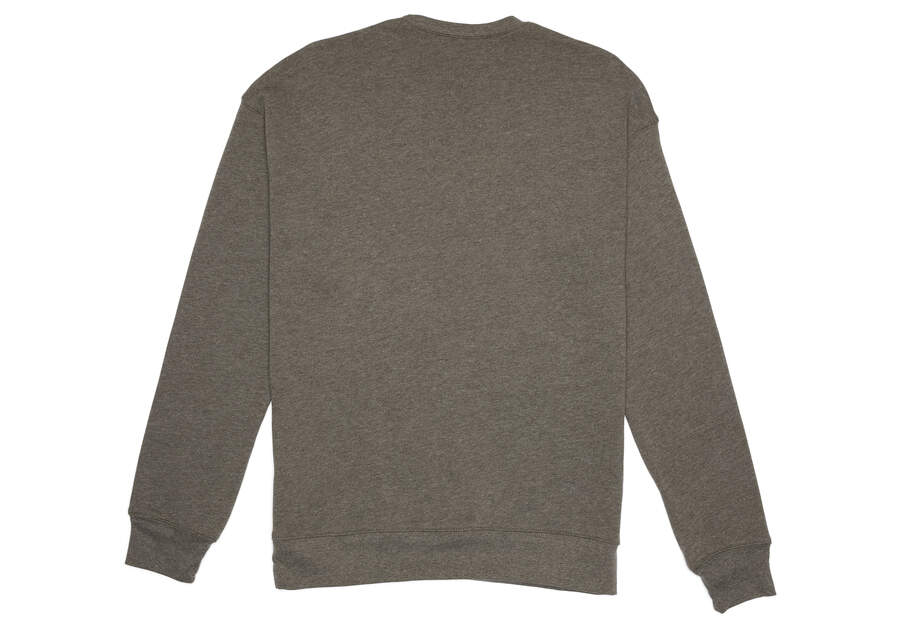 TOMS Fleece Crewneck Sweatshirt Back View Opens in a modal