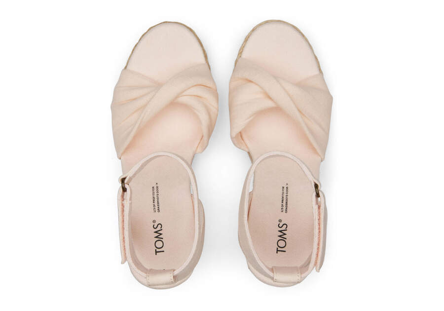 Women's Peach Marisela Twist Wedge Heel Sandal | TOMS