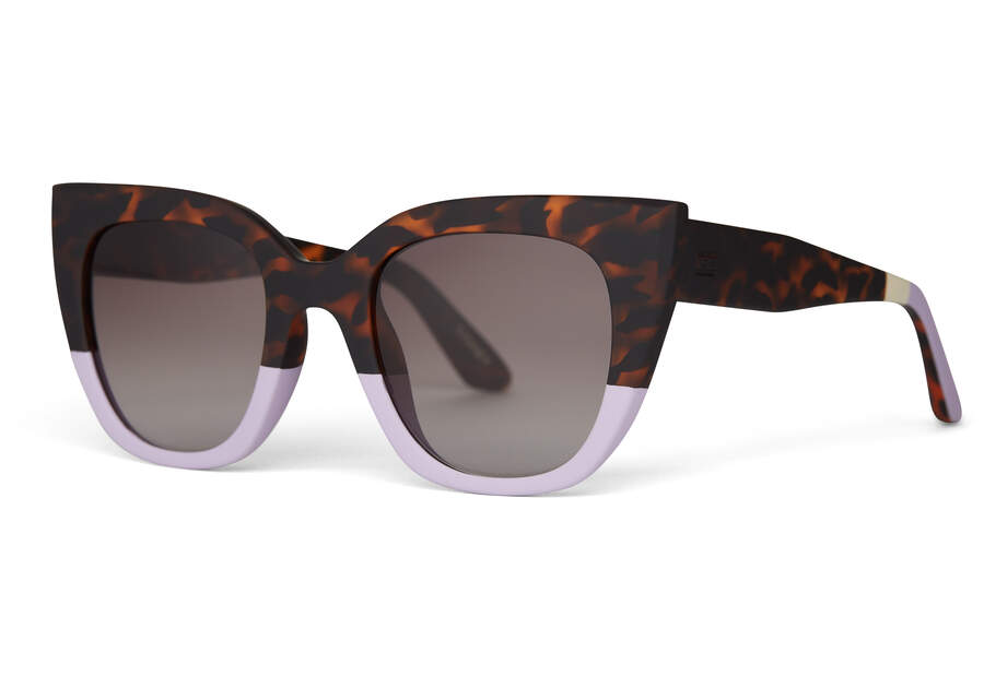 Sydney Blonde Tortoise Orchid Fade Traveler Sunglasses Side View Opens in a modal