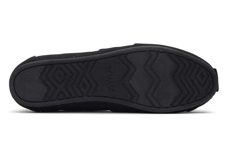 Alpargata All Black Heritage Canvas Wide Width Bottom Sole View Opens in a modal