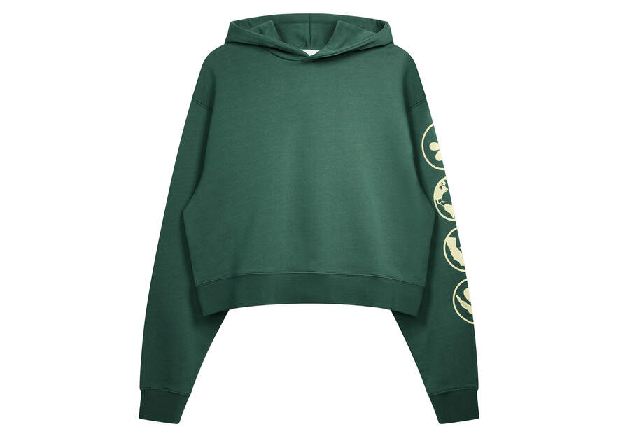 TOMS X KROST The Riley Crop Hoodie Front View Opens in a modal