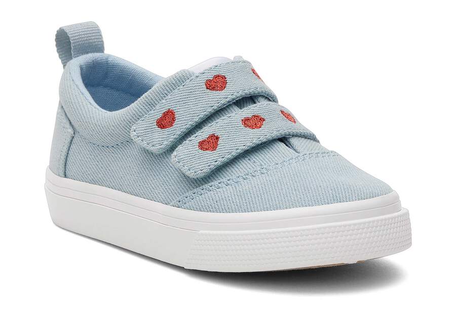 Fenix Denim Hearts Double Strap Toddler Sneaker  Opens in a modal