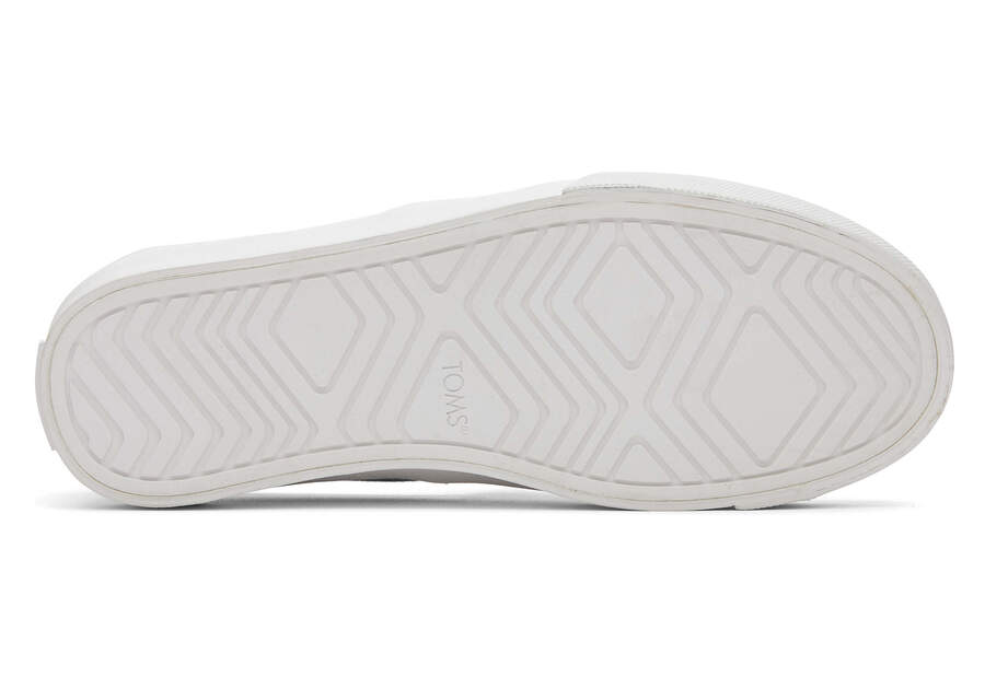 Women's Blue Washed Canvas Fenix Platform Slip-On Sneakers | TOMS