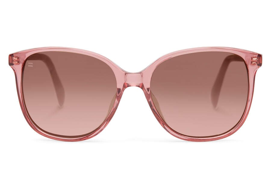 Sandela Rose Crystal Handcrafted Sunglasses Front View