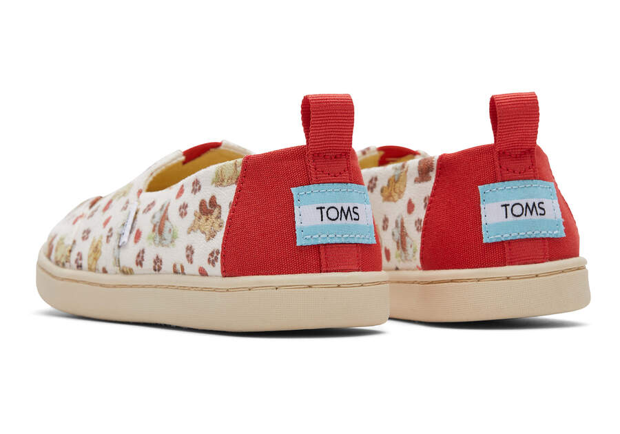 TOMS x Pound Puppies Youth Alpargata Back View Opens in a modal