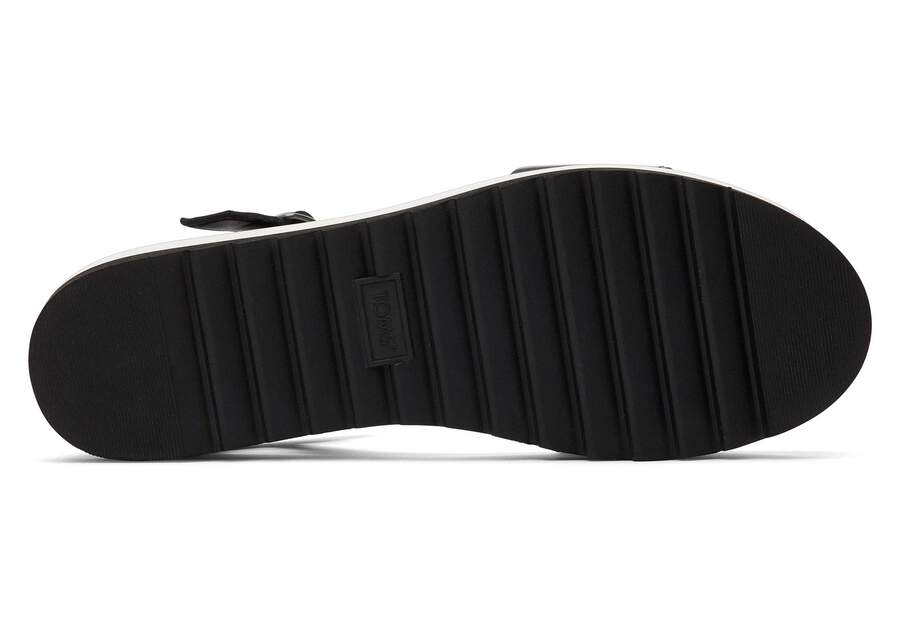 Brynn Black Leather Platform Sandal Bottom Sole View Opens in a modal