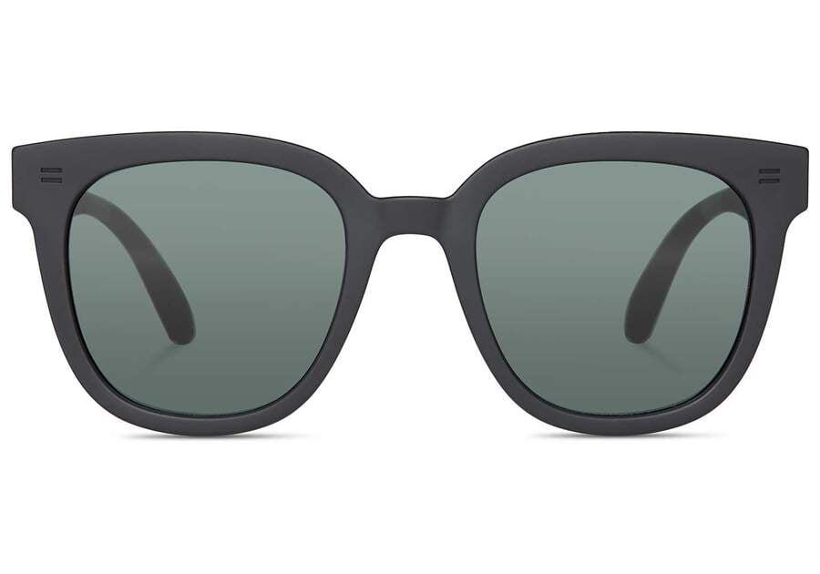 Juniper Black Traveler Sunglasses Front View Opens in a modal