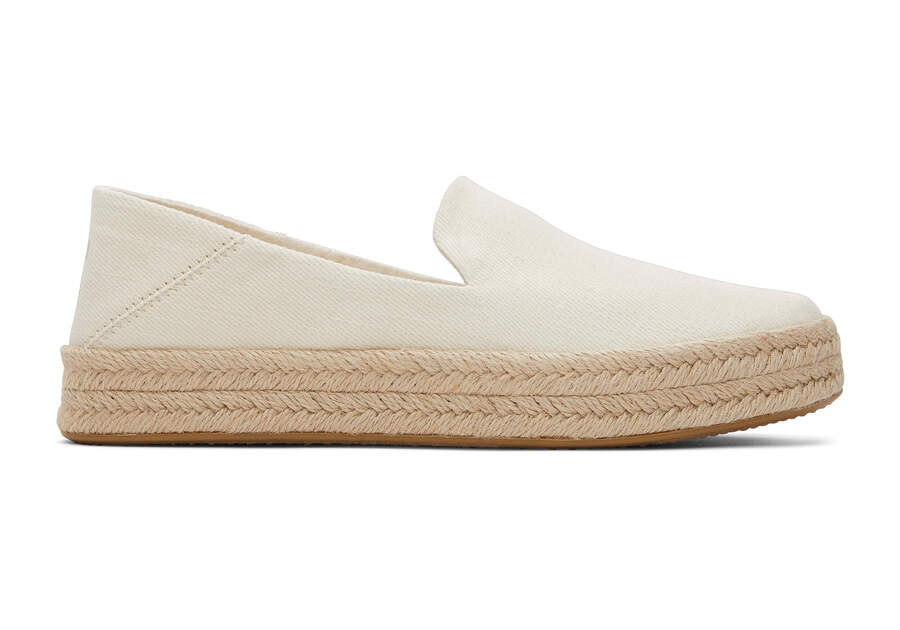Carolina Natural Twill Espadrille Side View Opens in a modal