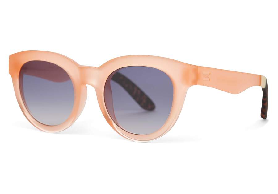 Florentin Peach Traveler Sunglasses Side View Opens in a modal