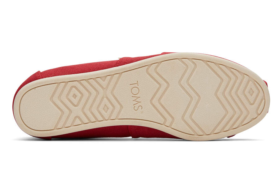Alpargata Red Recycled Cotton Canvas Bottom Sole View Opens in a modal