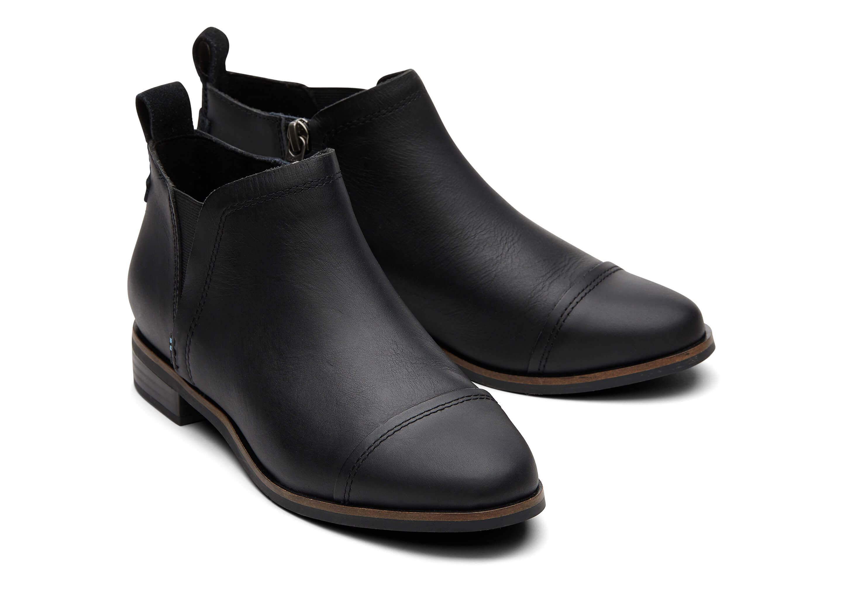 toms black ankle boots
