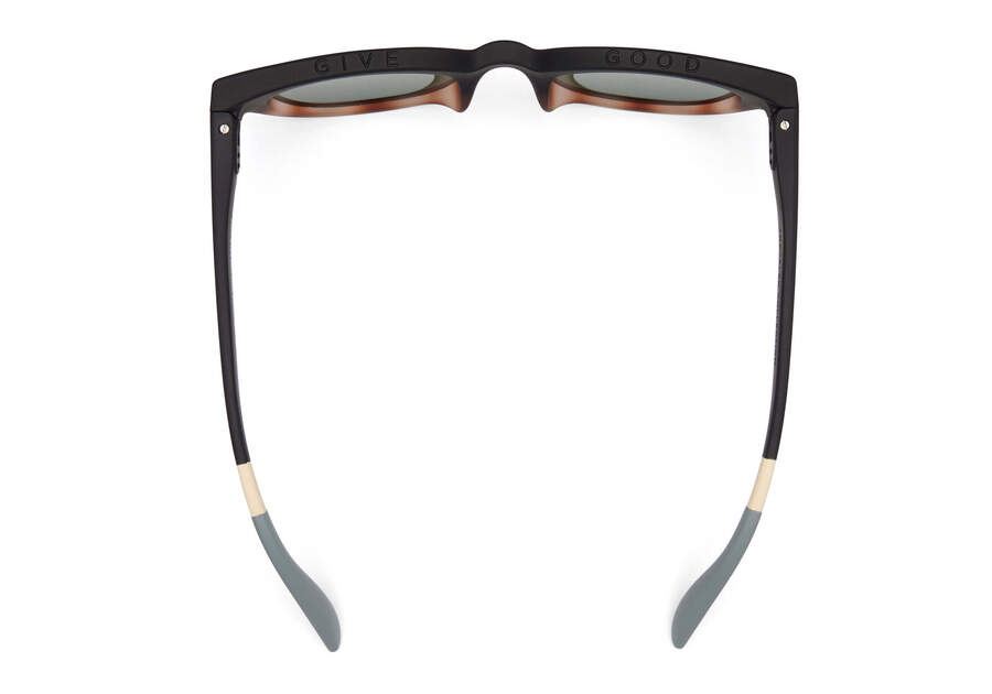Rhodes Black Tortoise Fade Traveler Sunglasses Top View Opens in a modal