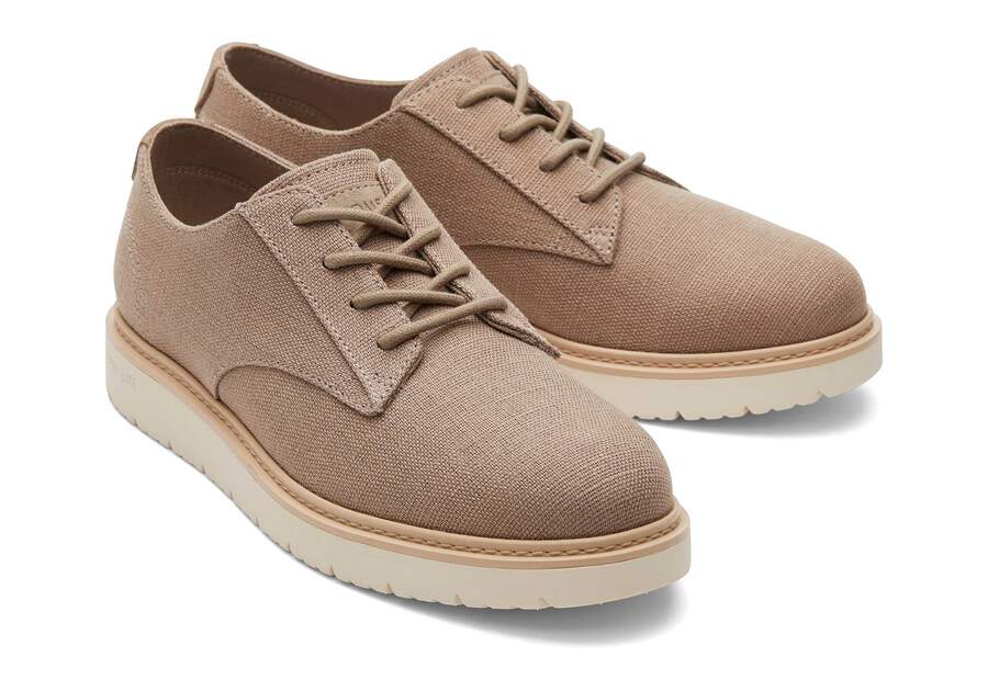 Navi TRVL LITE Taupe Heritage Canvas Dress Shoe Front View Opens in a modal