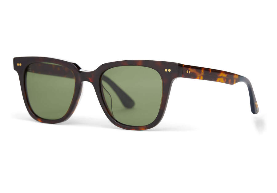 Memphis 301 Tortoise Polarized Handcrafted Sunglasses Side View Opens in a modal