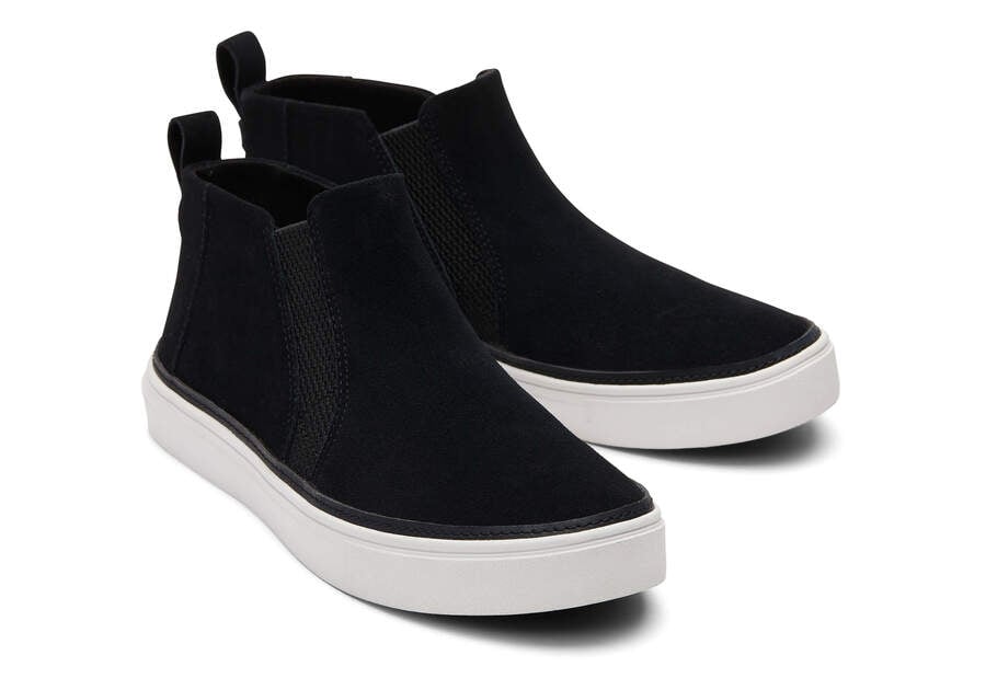Bryce Black Suede Slip On Sneaker Front View Opens in a modal