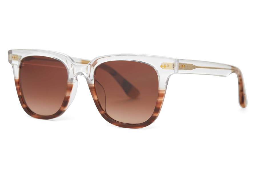 Memphis 301 Mocha Fade Handcrafted Sunglasses Side View Opens in a modal