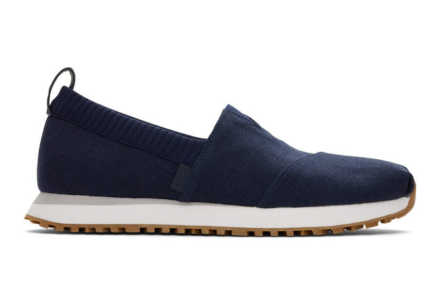 Resident 2.0 Navy Heritage Canvas Sneaker Side View Opens in a modal