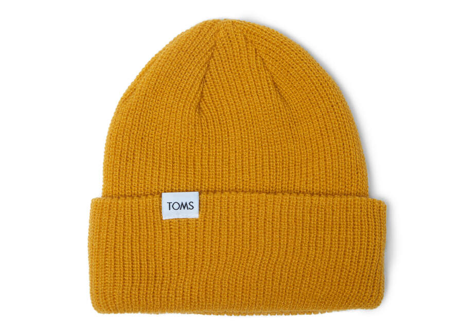 TOMS Logo Beanie Front View Opens in a modal