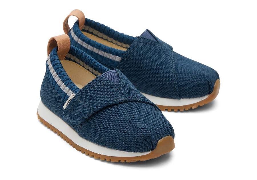 Resident Blue Heritage Canvas Toddler Sneaker Front View Opens in a modal