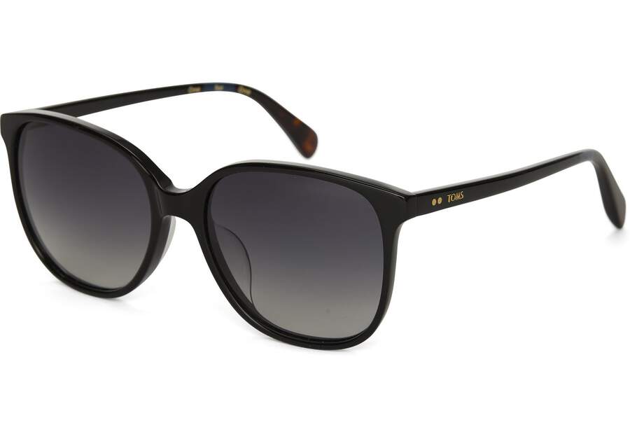 Sandela Black Polarized Handcrafted Sunglasses Side View Opens in a modal