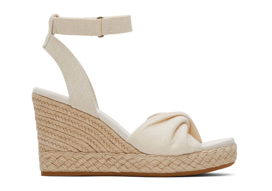 Marisela Natural Wedge Sandal Side View Opens in a modal
